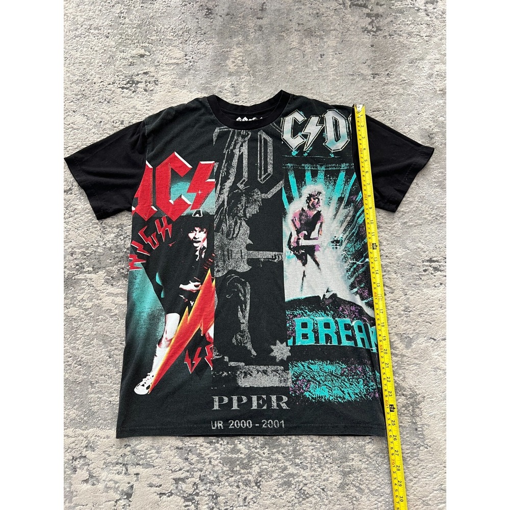 AC/DC Band T Shirt Mens M All Over Print Short Sleeve Tee